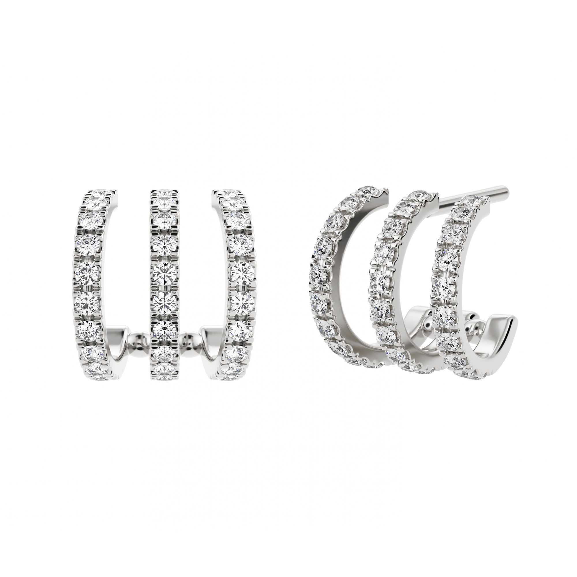 Pendientes Tigris con diamantes creados · entrega rápida